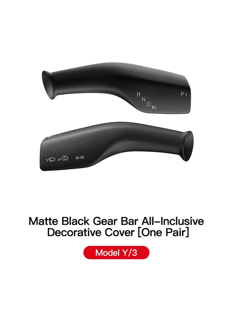 For Tesla Model 3 Model Y Full Package Trim Cover of Carbon Fiber Matte Finish on Wiper Lever for Tesla 2022/2023 Accessorie