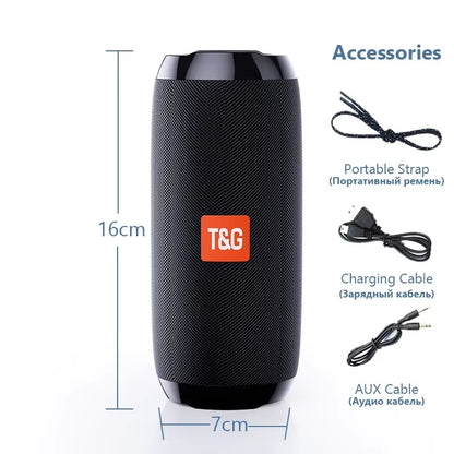 TG117 Portable Bluetooth Speaker Outdoor Wireless Woofer Free Call /FM/TF Card/Usb Flash Drive Connect Mobile Phone/Tablet