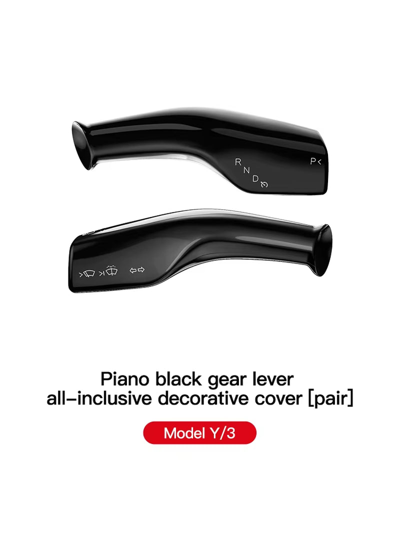 For Tesla Model 3 Model Y Full Package Trim Cover of Carbon Fiber Matte Finish on Wiper Lever for Tesla 2022/2023 Accessorie