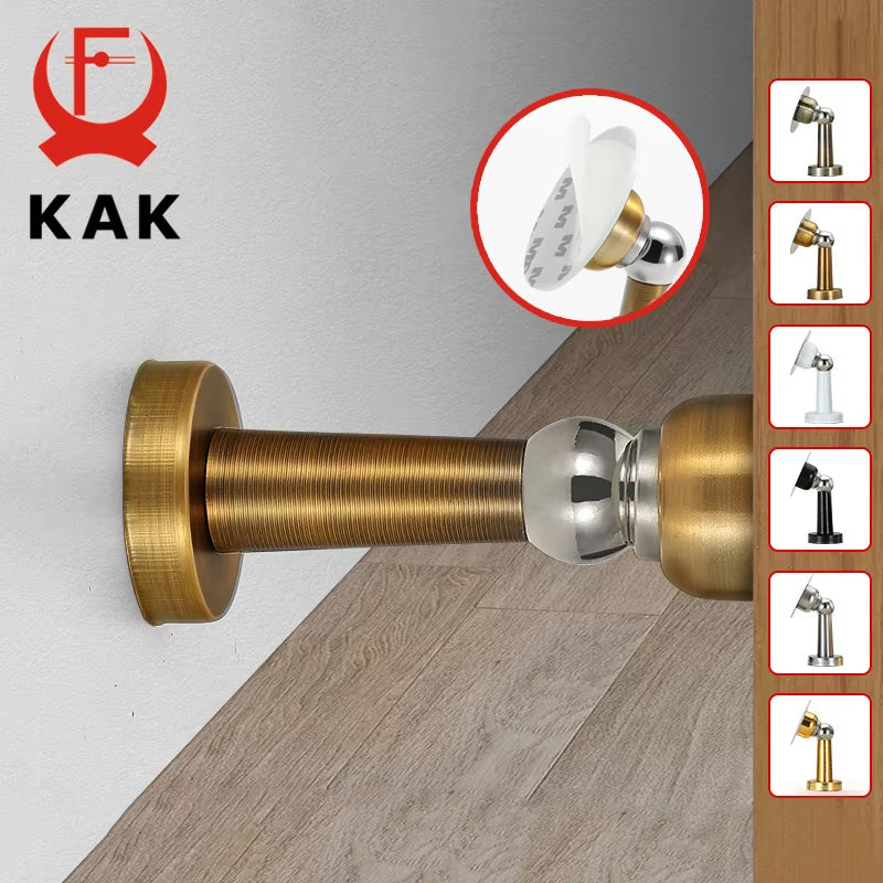 Stainless Steel Magnetic Doorstop Non-Punch Wind-Proof Door Stopper Wall Mounted Floor Mounted Door Holder Door Hardware