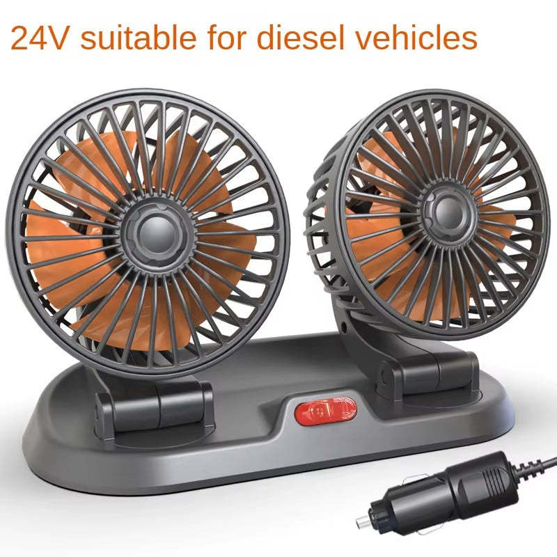 Car Fan Single Head Fan 360° Adjustable Cooling Fan Car Electrical Appliances with Cigarette Lighter Plug for Car Truck SUV RV