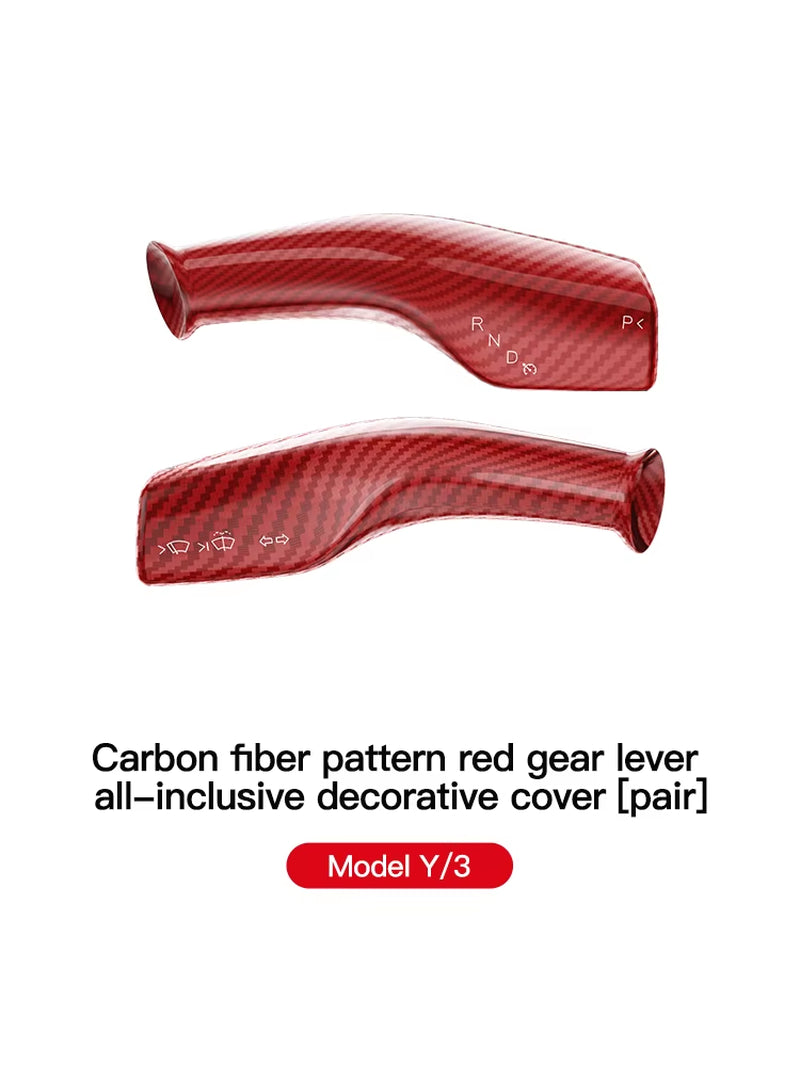For Tesla Model 3 Model Y Full Package Trim Cover of Carbon Fiber Matte Finish on Wiper Lever for Tesla 2022/2023 Accessorie
