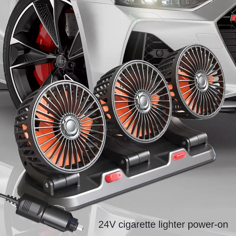 Car Fan Single Head Fan 360° Adjustable Cooling Fan Car Electrical Appliances with Cigarette Lighter Plug for Car Truck SUV RV
