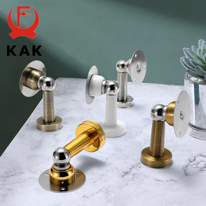 Stainless Steel Magnetic Doorstop Non-Punch Wind-Proof Door Stopper Wall Mounted Floor Mounted Door Holder Door Hardware
