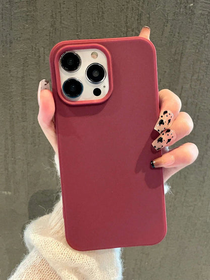 Apple Iphone 16 Iphone Simplistic Solid Color Matte Anti-Fall Mobile Phone Case