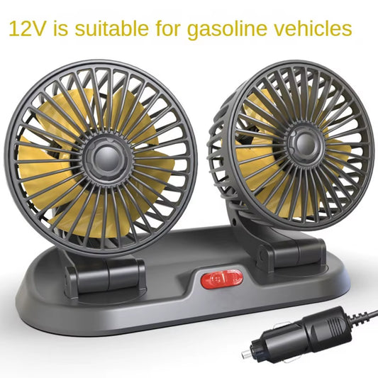 Car Fan Single Head Fan 360° Adjustable Cooling Fan Car Electrical Appliances with Cigarette Lighter Plug for Car Truck SUV RV