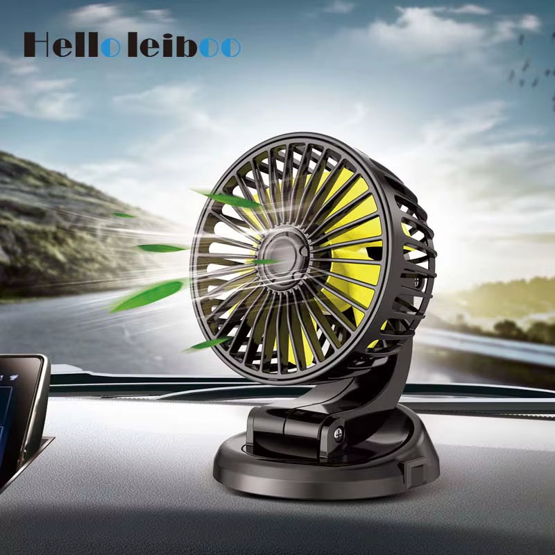 Car Fan Single Head Fan 360° Adjustable Cooling Fan Car Electrical Appliances with Cigarette Lighter Plug for Car Truck SUV RV