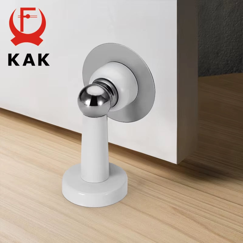 Stainless Steel Magnetic Doorstop Non-Punch Wind-Proof Door Stopper Wall Mounted Floor Mounted Door Holder Door Hardware