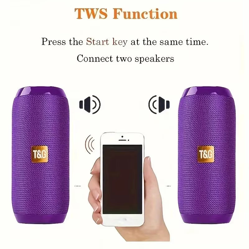 TG117 Portable Bluetooth Speaker Outdoor Wireless Woofer Free Call /FM/TF Card/Usb Flash Drive Connect Mobile Phone/Tablet