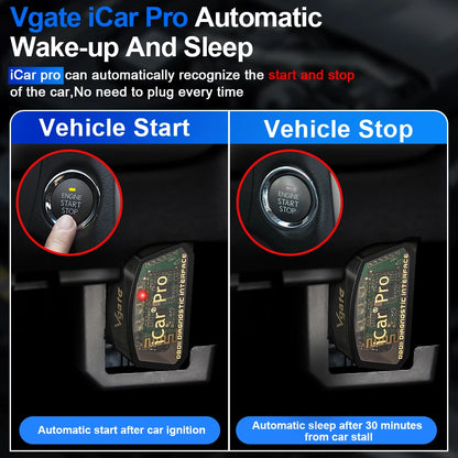 Icar Pro ELM327 V2.3 OBD-II Car Diagnostic Tool with WiFi and Bluetooth 4.0 Compatibility for Android/iOS and BT 3.0 for Android OBD-II Scanner