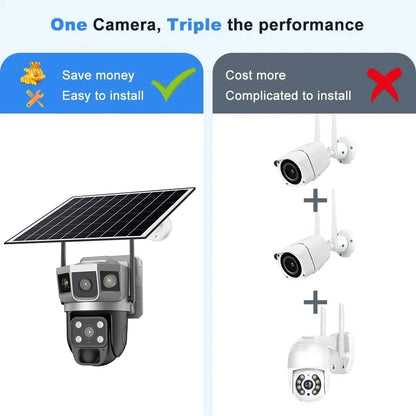 CCTV Camera Wifi Solar Cameras 12MP HD Night Vision Outdoor 360 Baby Monitor IP Wireless 4G LTE Security Surveillance Camera