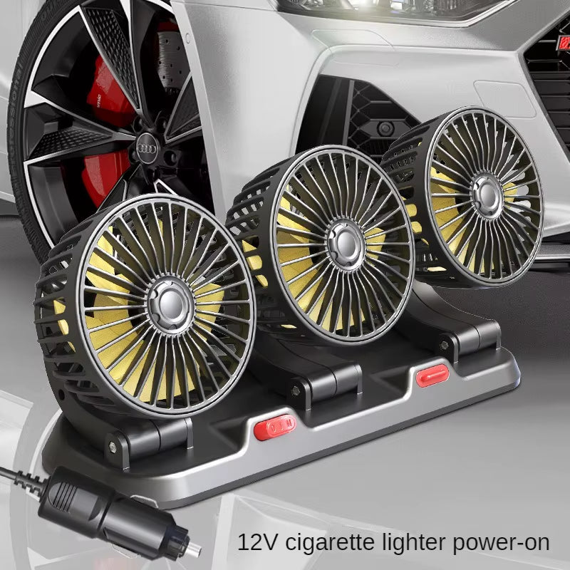 Car Fan Single Head Fan 360° Adjustable Cooling Fan Car Electrical Appliances with Cigarette Lighter Plug for Car Truck SUV RV