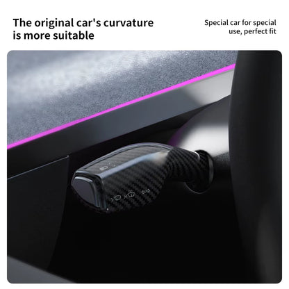 For Tesla Model 3 Model Y Full Package Trim Cover of Carbon Fiber Matte Finish on Wiper Lever for Tesla 2022/2023 Accessorie