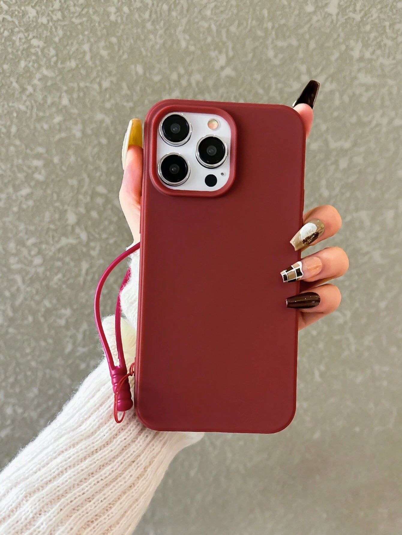 Apple Iphone 16 Iphone Simplistic Solid Color Matte Anti-Fall Mobile Phone Case