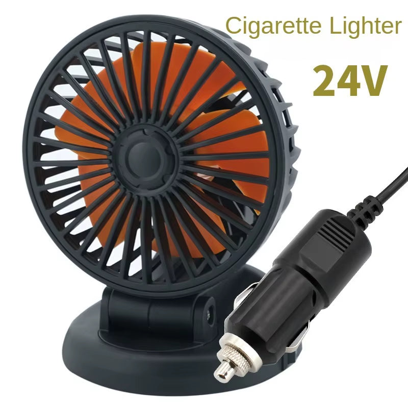 Car Fan Single Head Fan 360° Adjustable Cooling Fan Car Electrical Appliances with Cigarette Lighter Plug for Car Truck SUV RV
